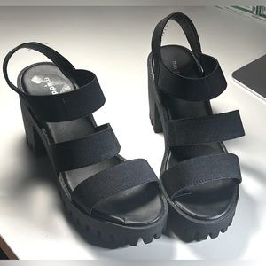 madden girl chunky strappy heels